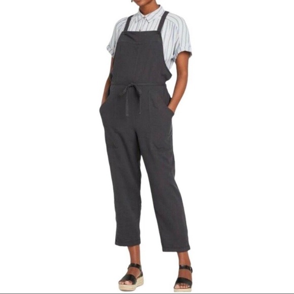 Universal Thread Pants - UNIVERSAL THREAD Linen Blend Overalls Jumpsuit Pockets Gray XXL